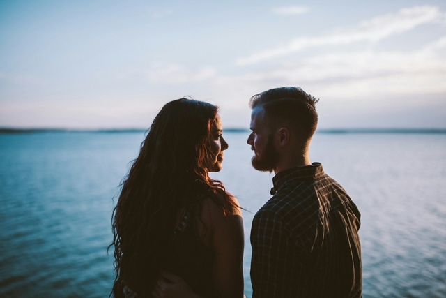 couple by the sea not kissing to follow the no kiss on first date rule