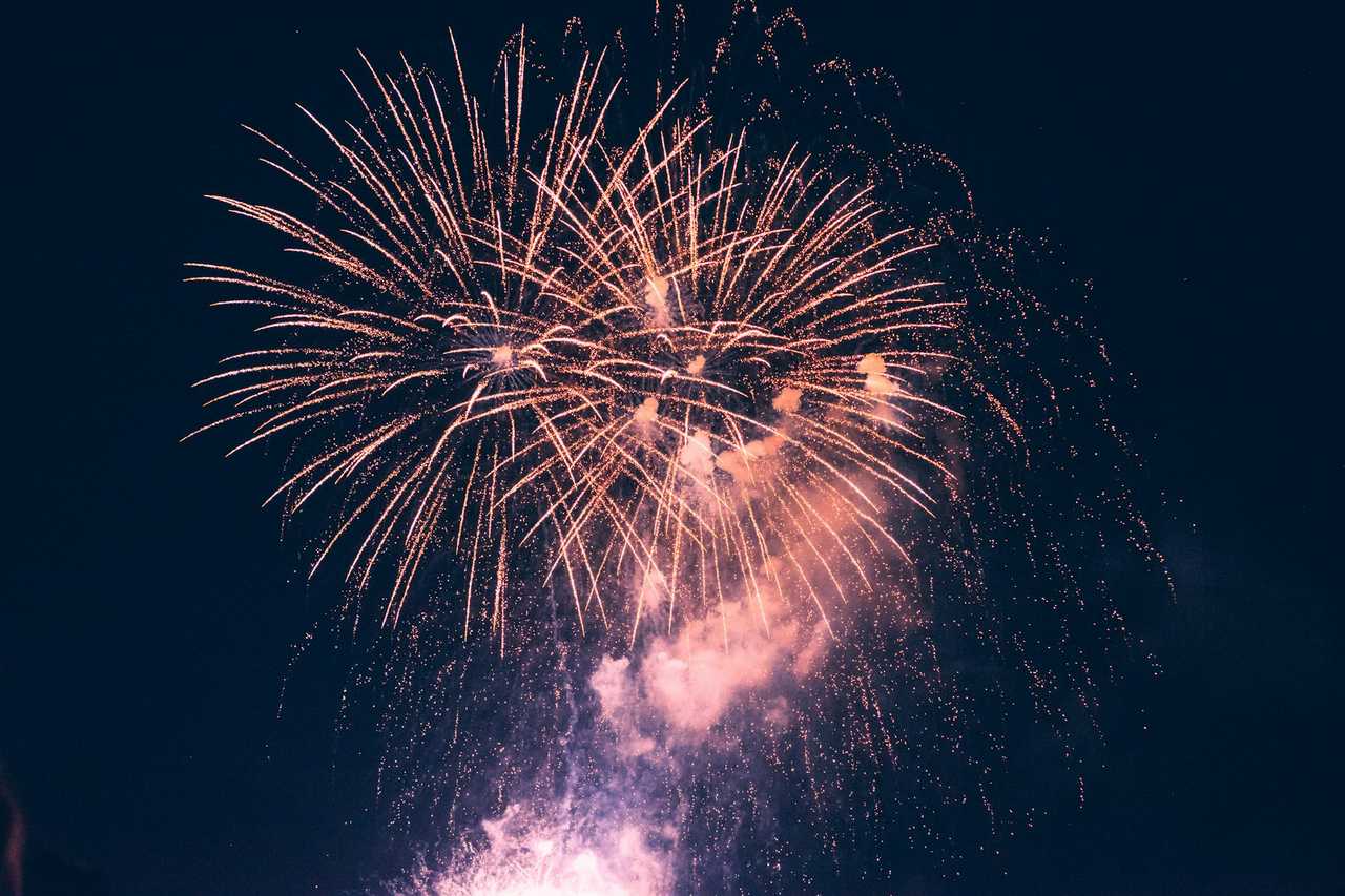 fireworks at night sky in 4th of july