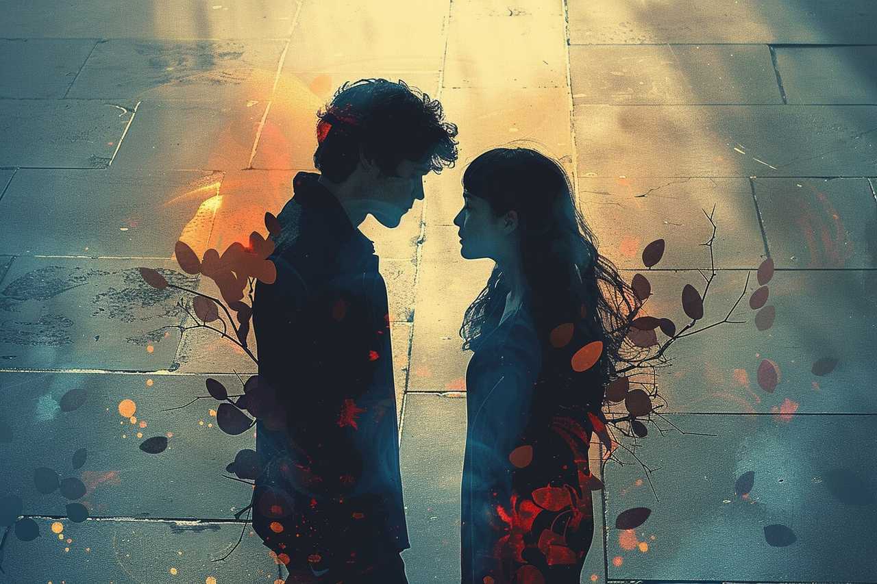 man and woman gazing at each other with eternal love